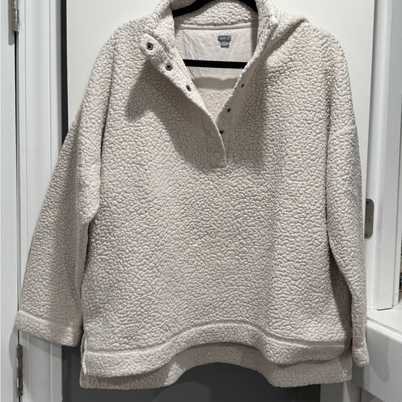 Aerie Cream Sherpa Pullover - Picture 1 of 5